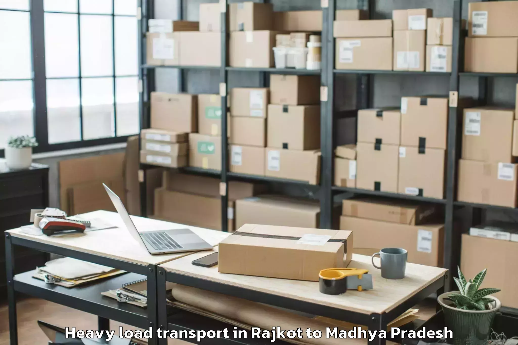 Book Rajkot to Mandsaur Heavy Load Transport Online